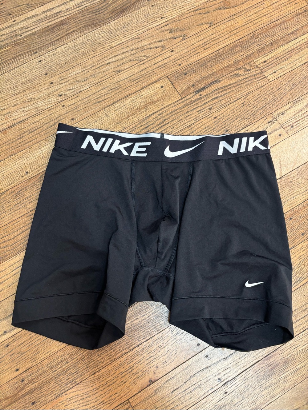 Nike Black Men's Performance Boxer Briefs with White Logo